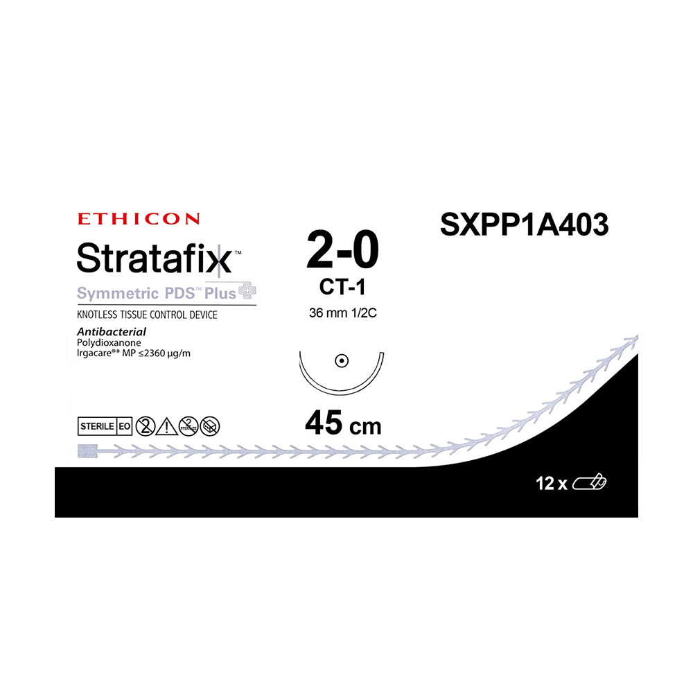 SXPP1A403 | Fio de sutura Stratafix SYMM PDS PLUS 45cm 2-0 Ag. 36mm 1/2