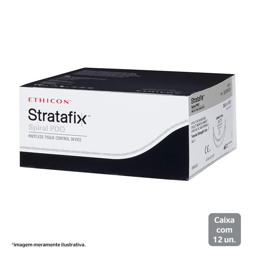 SXPD2B400 | Fio de  sutura STRATAFIX PDO Bi-direcional  36 X 36cm 1 Ag. 36,4 mm 1/2